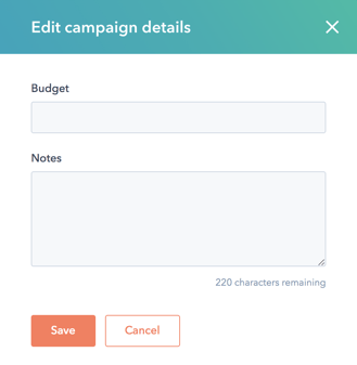 Adding a Budget to Your Campaign in HubSpot