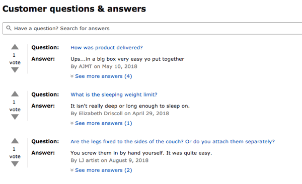 Amazon Customer Question & Answer