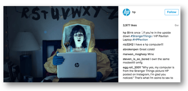 Instagram for B2B Marketing: HP