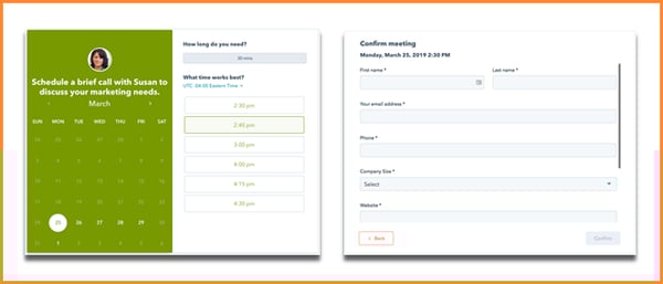HubSpot Meetings Tool