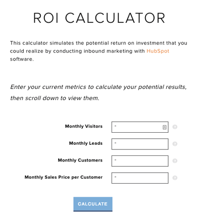 HubSpot ROI Calculator