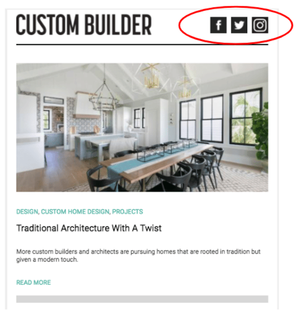 Construction Email Social Channels 