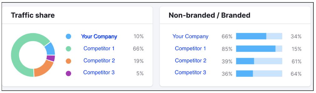 DIgital Marketing Audit Example -Traffic Share