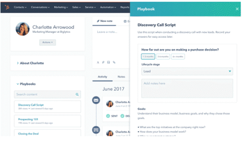 HubSpot Playbooks Example