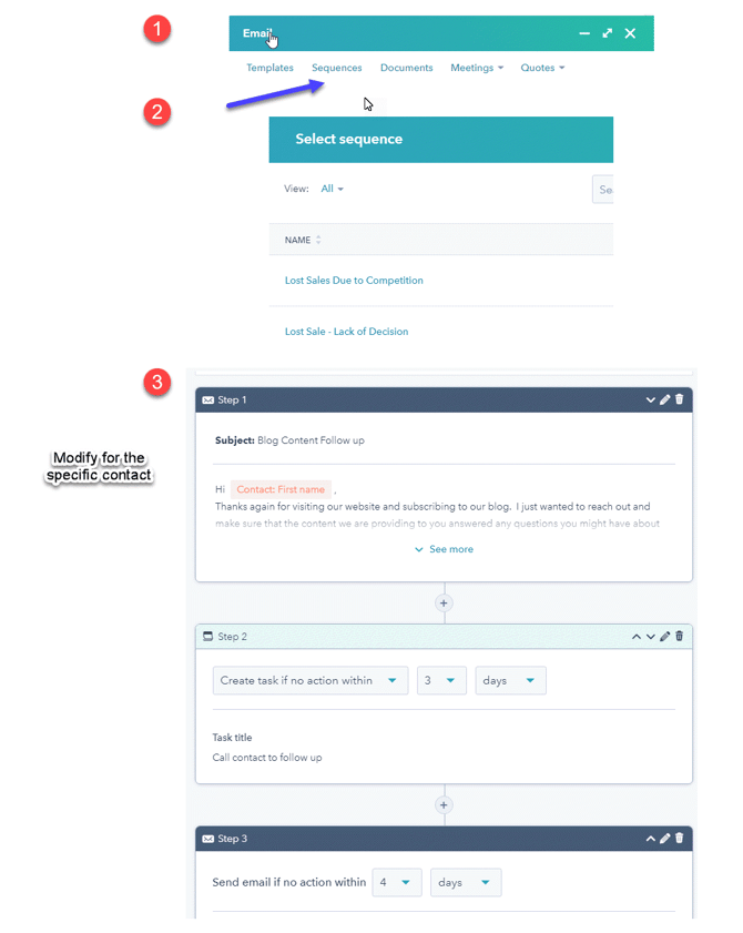 HubSpot Sequences Example