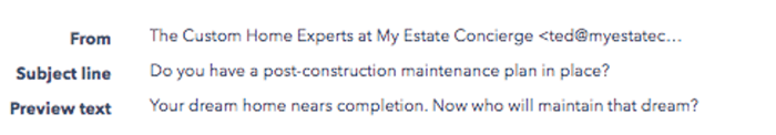 Construction Email Sender Name